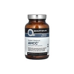 Quality of Life, Kinoko Platinum AHCC, Suplemento de refuerzo inmunitario, 60 cápsulas vegetales