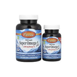 Carlson, Super Omega-3 Gems, Suplemento de omega-3 provenientes de peces capturados en estado salvaje, 1200 mg, 100 + 30 cápsula
