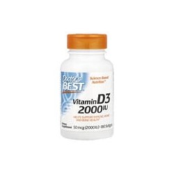 Doctor's Best, Vitamina D3, 50 mcg (2000 UI), 180 cápsulas blandas
