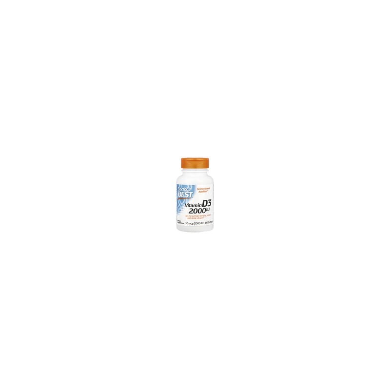 Doctor's Best, Vitamina D3, 50 mcg (2000 UI), 180 cápsulas blandas
