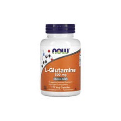 NOW Foods, L-glutamina, 500 mg, 120 cápsulas vegetales