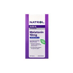 Natrol, Fórmula avanzada con melatonina para dormir, Time Release, 10 mg, 100 comprimidos