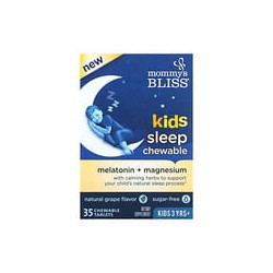Mommy's Bliss, Comprimidos masticables para favorecer el sueño para niños, Melatonina más magnesio, Niños de 3 años en adelante,