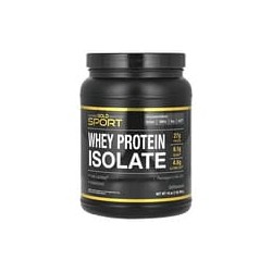 California Gold Nutrition, Sport, Aislado de proteína de suero de leche, Sin sabor, 454 g (1 lb)