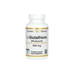 California Gold Nutrition, L-glutatión (reducido), 500 mg, 120 cápsulas vegetales