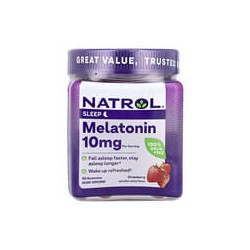 Natrol, Melatonina, Fresa, 10 mg, 90 gomitas (5 mg por gomita)