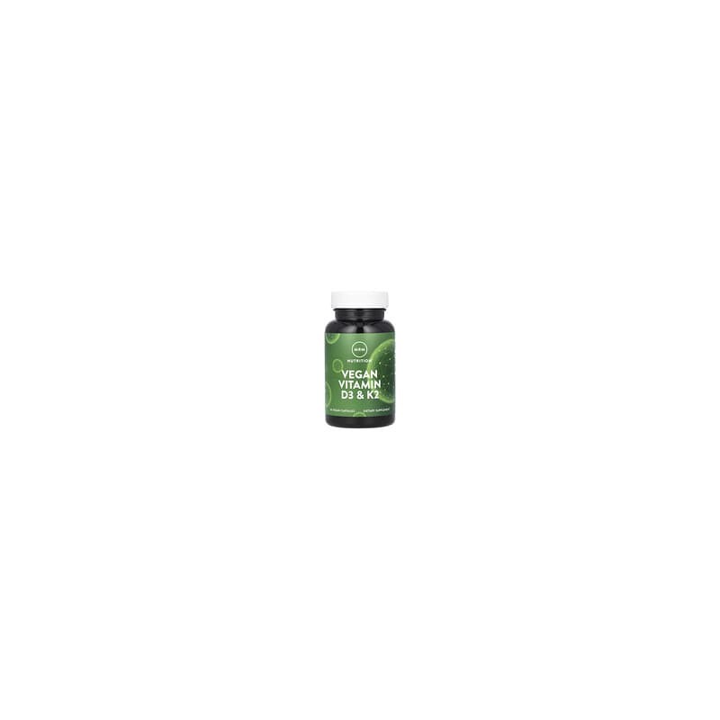 MRM Nutrition, Vitaminas D3 y K2 aptas para veganos, 62,5 mcg (2500 UI), 60 cápsulas vegetales