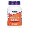 NOW Foods, Mega vitamina D3 y MK-7, 5000 UI, 180 mcg, 60 cápsulas