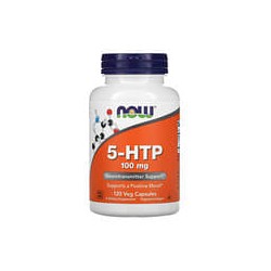 NOW Foods, 5-HTP, 100 mg, 120 cápsulas vegetales