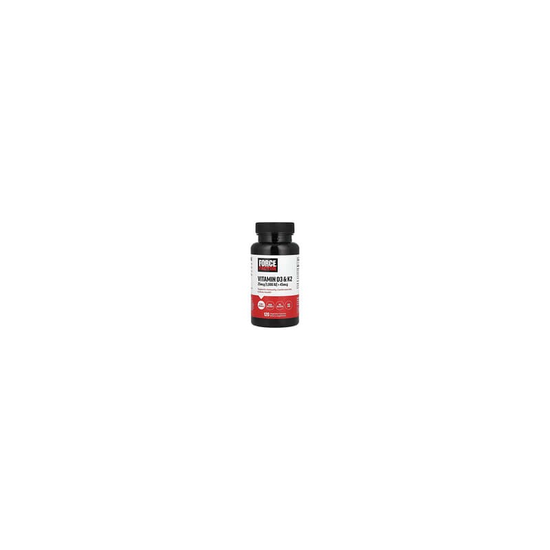 Force Factor, Vitaminas D3 y K2, 120 cápsulas vegetales