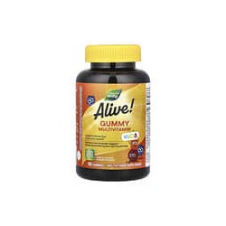 Nature's Way, Alive! para niños, Suplemento multivitamínico en gomitas, Cereza, naranja y uva, 60 gomitas