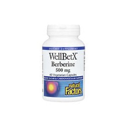 Natural Factors, Berberina WellBetX, 500 mg, 60 cápsulas vegetales