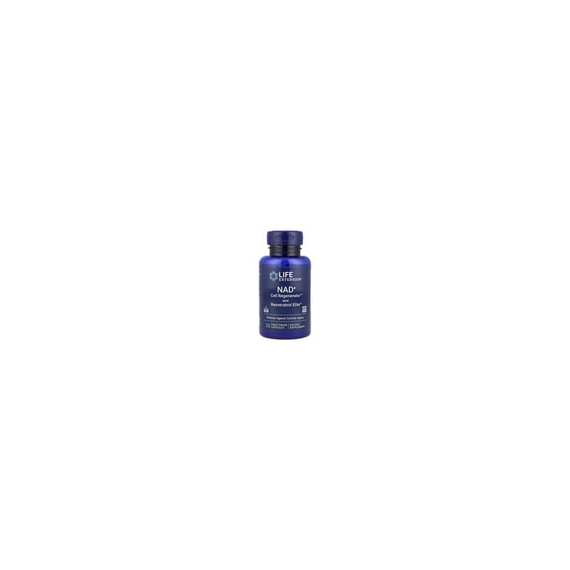 Life Extension, NAD + regenerador celular y resveratrol, Ribósido de nicotinamida NIAGEN, 30 cápsulas vegetales