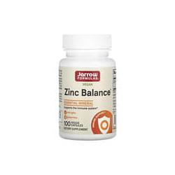 Jarrow Formulas, Zinc Balance, Suplemento vegano para reforzar el sistema inmunitario, 100 cápsulas vegetales