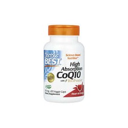 Doctor's Best, CoQ10 de alta absorción con BioPerine®, 100 mg, 120 cápsulas vegetales