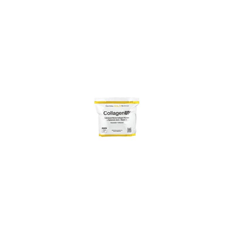 California Gold Nutrition, CollagenUP®, Péptidos de colágeno marino hidrolizado con ácido hialurónico y vitamina C, Sin sabor, 1
