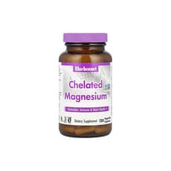 Bluebonnet Nutrition, Magnesio quelado, 200 mg, 120 cápsulas vegetales (100 mg por cápsula)
