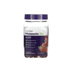 Natrol, Melatonina, Suplemento para conciliar el sueño, Fresa, 10 mg, 140 gomitas (5 mg por gomita)