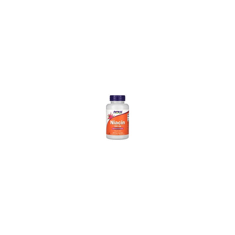 NOW Foods, Niacina, 500 mg, 100 cápsulas vegetales