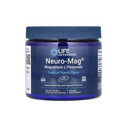 Life Extension, L-treonato de magnesio Neuro-Mag, Ponche tropical, 93,35 g (3293 oz)