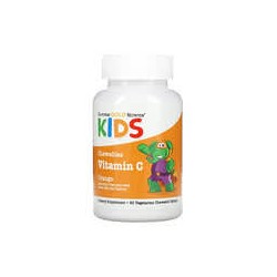 California Gold Nutrition, Vitamina C masticable para niños, Naranja, 90 comprimidos vegetales