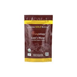 California Gold Nutrition, Fungiology®, Melena de león orgánico certificado en polvo, 120 g (4,2 oz)