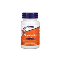 NOW Foods, Astaxantina, 4 mg, 60 cápsulas blandas vegetales