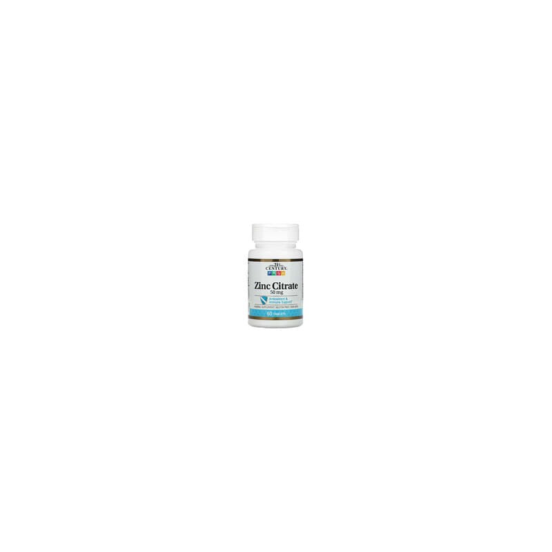 21st Century, Citrato de zinc, 50 mg, 60 comprimidos