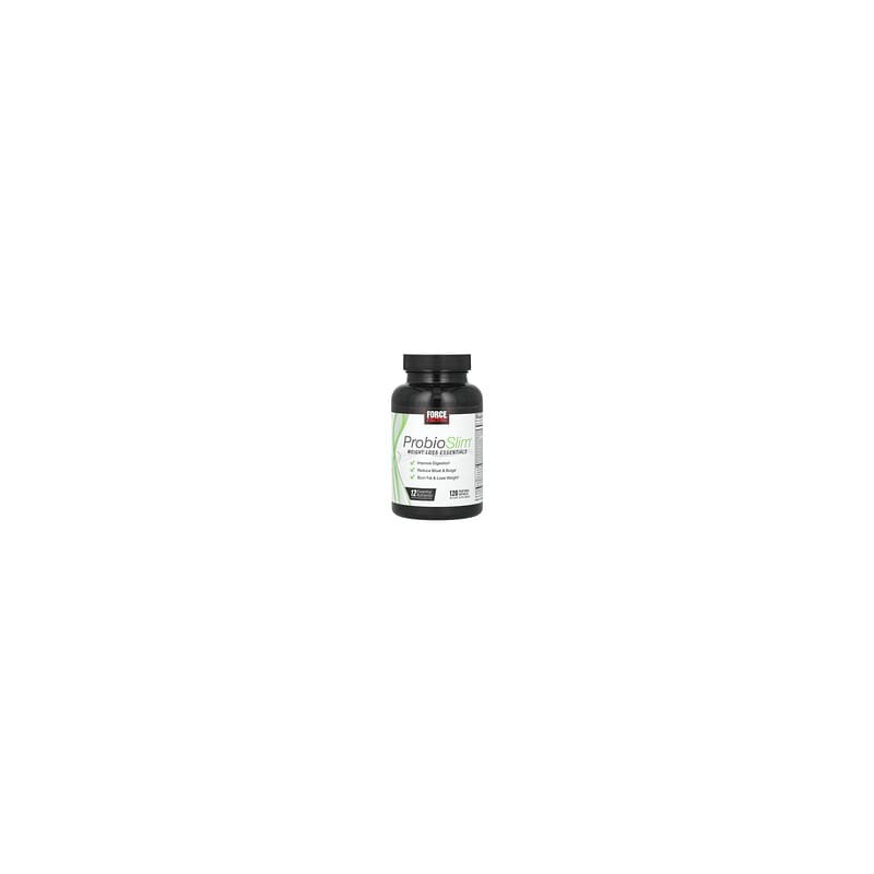 Force Factor, ProbioSlim, Ingredientes esenciales para la pérdida de peso, 120 cápsulas vegetales