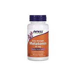 NOW Foods, Melatonina de acción extra, 10 mg, 100 cápsulas vegetales