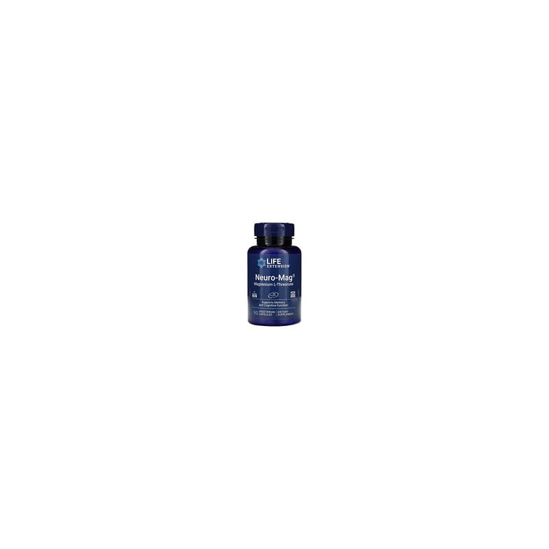 Life Extension, Neuro-Mag, L-treonato de magnesio, 144 mg, 90 cápsulas vegetales (48 mg por cápsula)