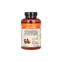 NatureWise, Curcumina de cúrcuma orgánica, 180 cápsulas veganas