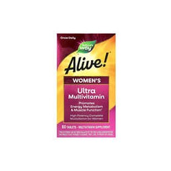 Nature's Way, Alive!, Suplemento ultramultivitamínico para mujeres, 60 comprimidos