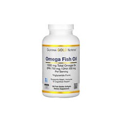 California Gold Nutrition, Aceite de pescado noruego con omega-3, Sabor natural a limón, 180 cápsulas blandas