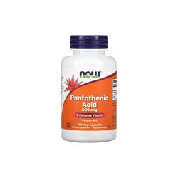 NOW Foods, Ácido pantoténico, 500 mg, 100 cápsulas vegetales