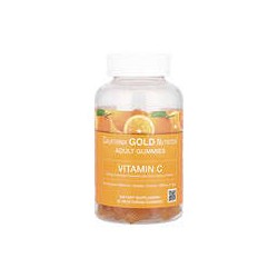 California Gold Nutrition, Gomitas con vitamina C, Sabor natural a naranja, Sin gelatina, 90 gomitas