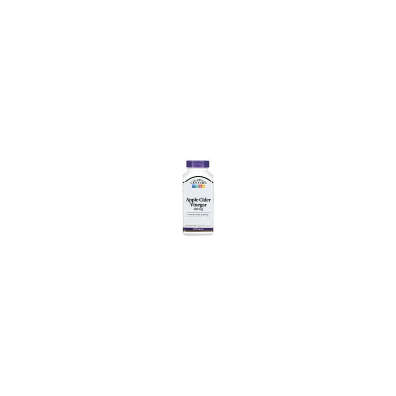 21st Century, vinagre de manzana 300 mg, 250 comprimidos