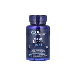 Life Extension, Niacina que no causa enrojecimiento, 640 mg, 100 cápsulas