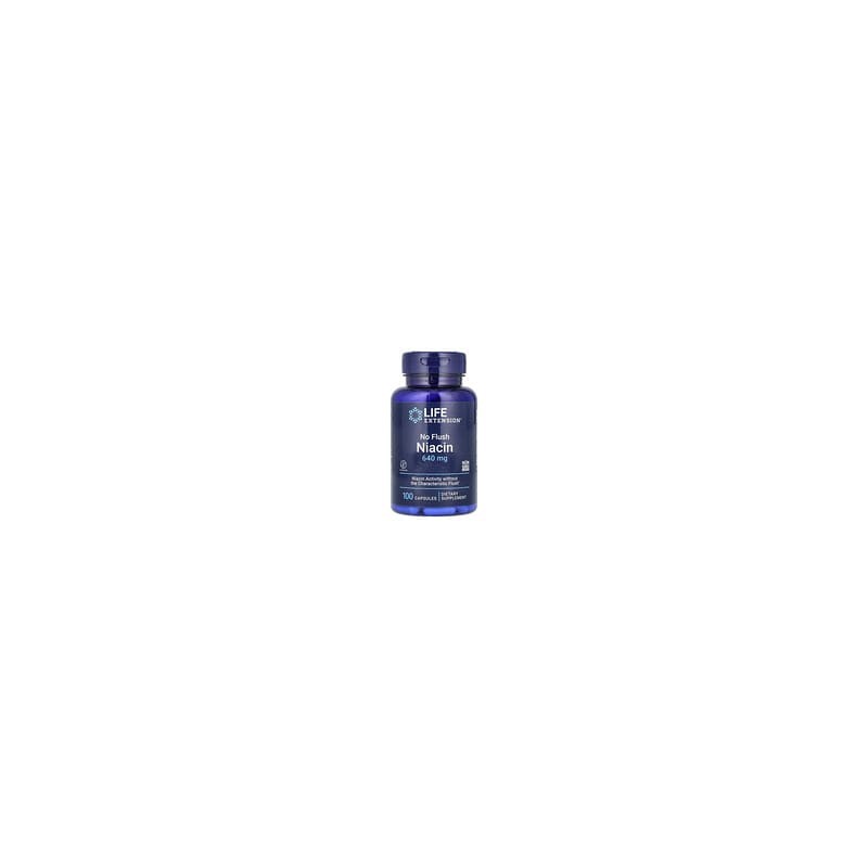 Life Extension, Niacina que no causa enrojecimiento, 640 mg, 100 cápsulas