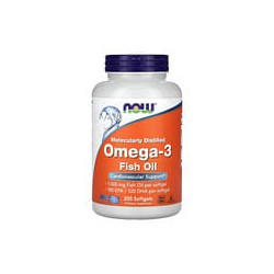 NOW Foods, Aceite de pescado con omega-3, 1000 mg, 180 EPA/120 DHA, 200 cápsulas blandas