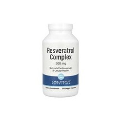 Lake Avenue Nutrition, Complejo de resveratrol, 500 mg, 250 cápsulas vegetales