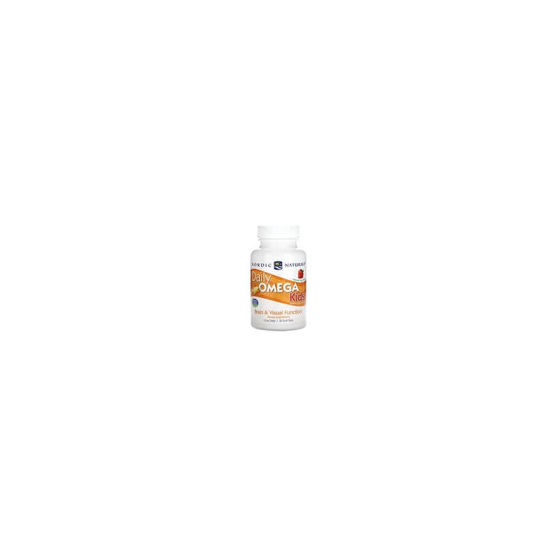 Nordic Naturals, Daily Omega Kids, Suplemento diario con omega para niños, Sabor natural a frutas, 30 cápsulas blandas