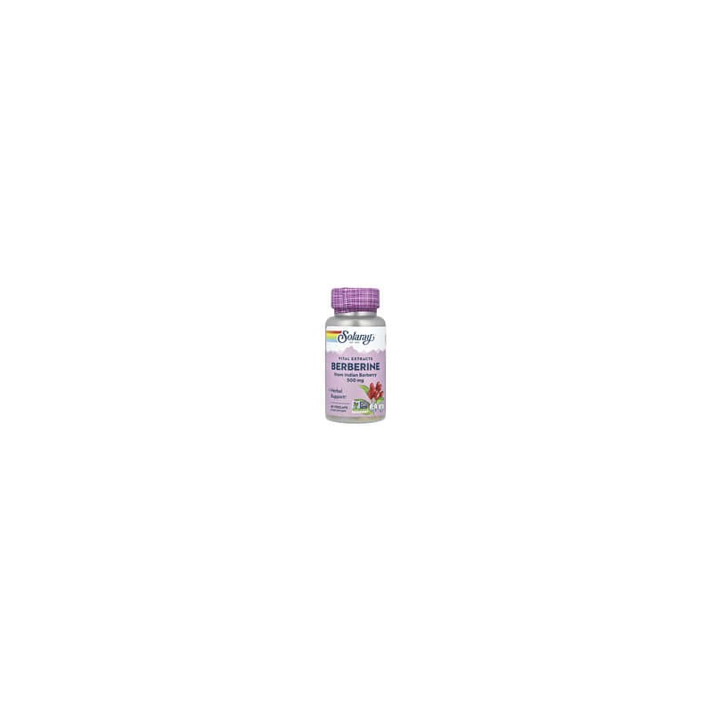 Solaray, Berberina, Extractos vitales, 500 mg, 60 cápsulas vegetales