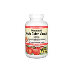 Natural Factors, Vinagre de sidra de manzana, 500 mg, 360 cápsulas