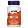 NOW Foods, Biotina, 1000 mcg, 100 cápsulas vegetales