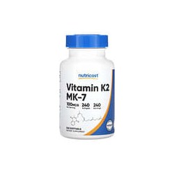 Nutricost, Vitamina K2, 100 mcg, 240 cápsulas blandas
