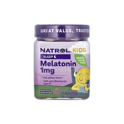 Natrol, Gomitas con melatonina para niños de 4 años en adelante, Frambuesa, 60 gomitas