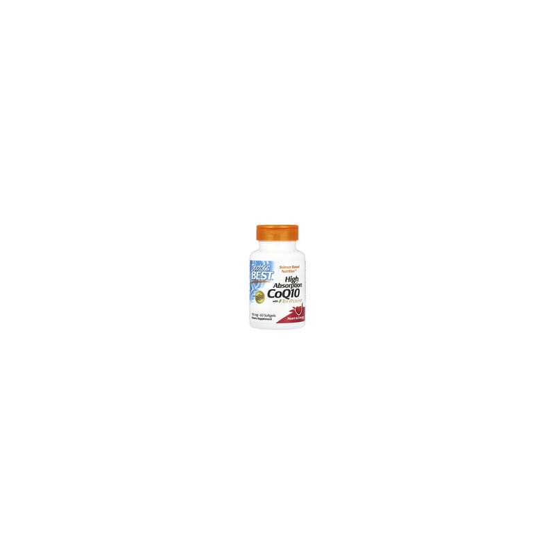 Doctor's Best, Coenzima Q10 de alta absorción con BioPerine, 100 mg, 60 cápsulas blandas