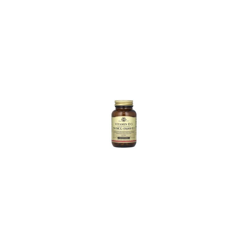 Solgar, Vitamina D3 (colecalciferol), 250 mcg (10.000 UI), 120 cápsulas blandas