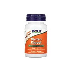 NOW Foods, Gluten Digest, Refuerzo gastrointestinal, 60 cápsulas vegetales